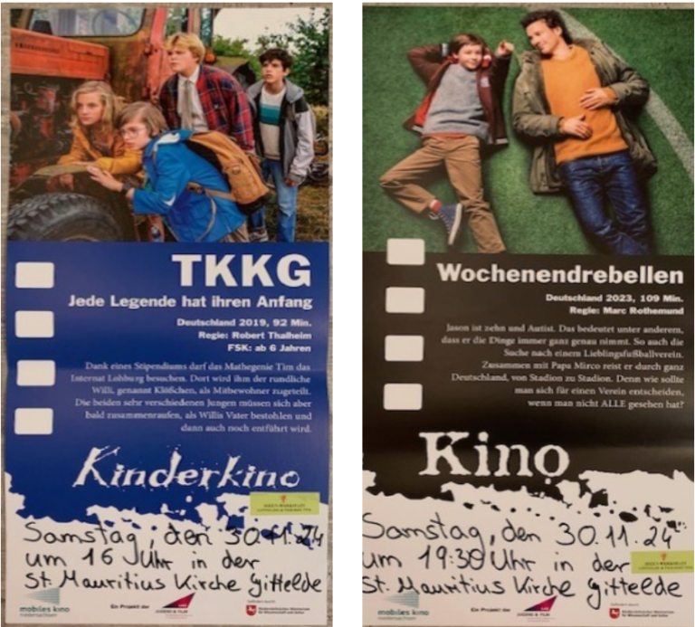 Dorfkino in Gittelde am 30.11.2024 um 16.00 Uhr und 19.30 Uhr